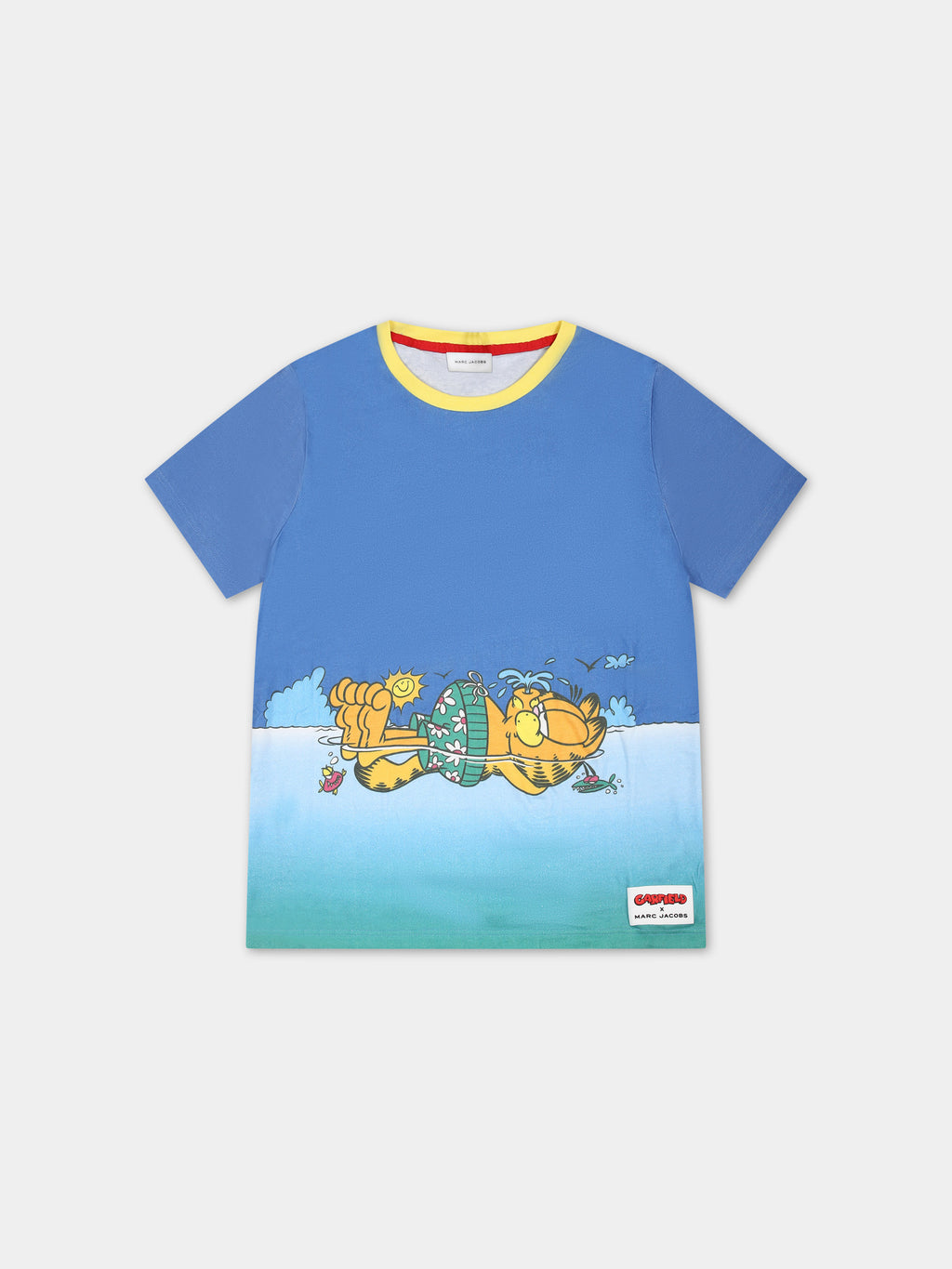 T-shirt azzurra per bambino con stampa Garfield